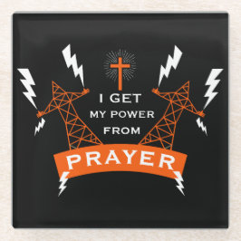 Posavasos De Vidrio El poder de la oración