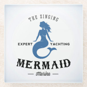 Posavasos De Vidrio El poster de la sirena del canto