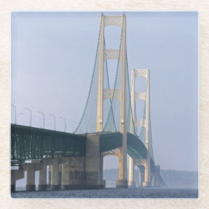 Posavasos De Vidrio El puente de Mackinac