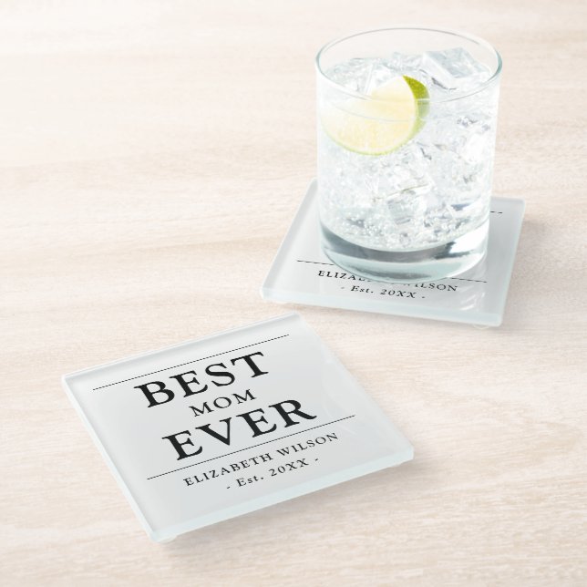 Posavasos De Vidrio El regalo de la mejor madre de todas las madres (Angular)