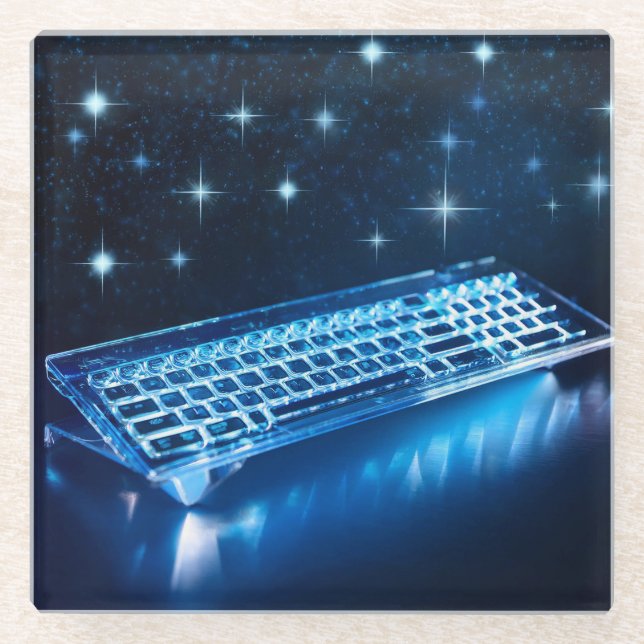 Posavasos De Vidrio El teclado Iluminado Ultimate (Anverso)