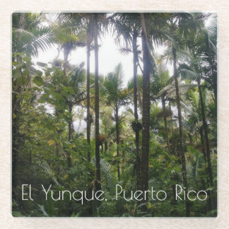 Posavasos De Vidrio El Yunque, montaña rusa de Puerto Rico