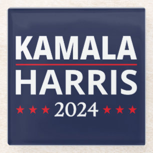 Posavasos De Vidrio Elecciones Kamala Harris 2024 III
