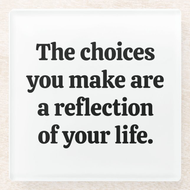 Posavasos De Vidrio Elecciones que haces una montaña rusa de vidrio (Anverso)