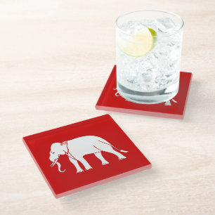 Posavasos De Vidrio Elefante siamés