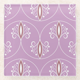 Posavasos De Vidrio Elegancia en espiral: Geométrico vintage