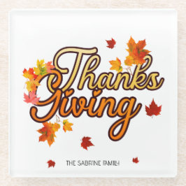 Posavasos De Vidrio Elegant Thanksgiving foliage autumn fall 