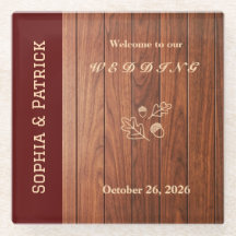 Elegante invitación de boda rústica