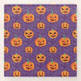 Posavasos De Vidrio Elegante Jack O' Lanterns