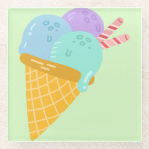 Posavasos De Vidrio Elegante montaña de vidrio Gelato