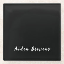 Elegante nombre de adición Minimalista negro y bla