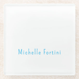 Posavasos De Vidrio Elegante Plano Simple Minimalista