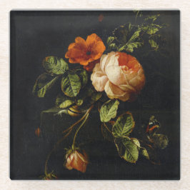 Posavasos De Vidrio Elias van den Broeck, Vida fija con Rosas