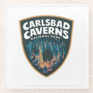 Posavasos De Vidrio Emblema del Parque Nacional de las Cavernas de Car