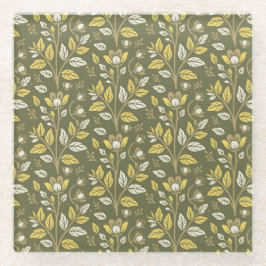 Posavasos De Vidrio Embrace Nature with Elegant Floral Patterns