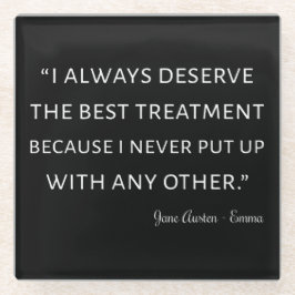 Posavasos De Vidrio Emma De Jane Austen Cita II