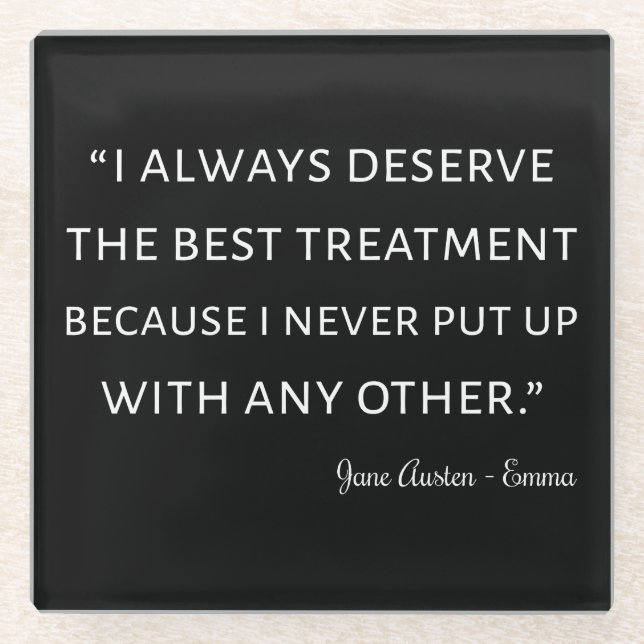 Posavasos De Vidrio Emma De Jane Austen Cita II (Anverso)