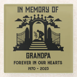 Posavasos De Vidrio En el funeral de Gardeners de Memoria