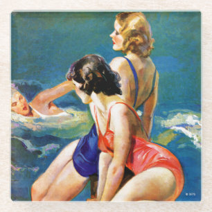 Posavasos De Vidrio En la piscina