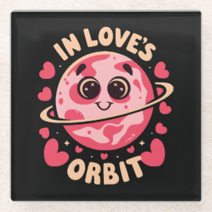 Posavasos De Vidrio En órbita de amor