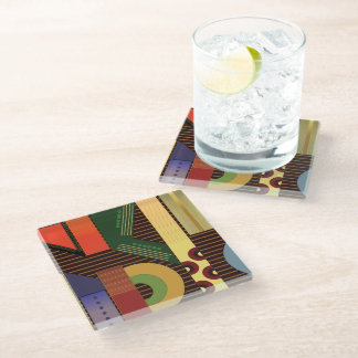Posavasos de vidrio en perspectiva
