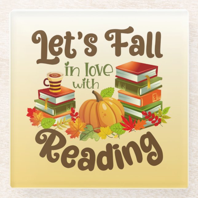 Posavasos De Vidrio Enamorémonos de leer (Anverso)