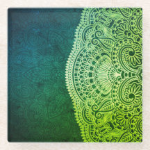 Encaje verde esmeralda