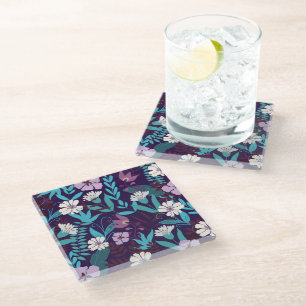 Posavasos De Vidrio Encantadora Monastre Floral B&B