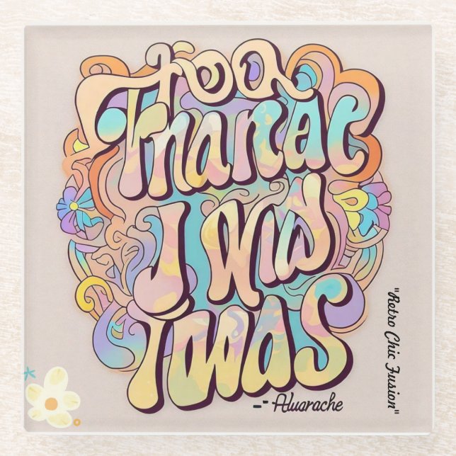 Posavasos De Vidrio "Encanto de fusión" (Anverso)