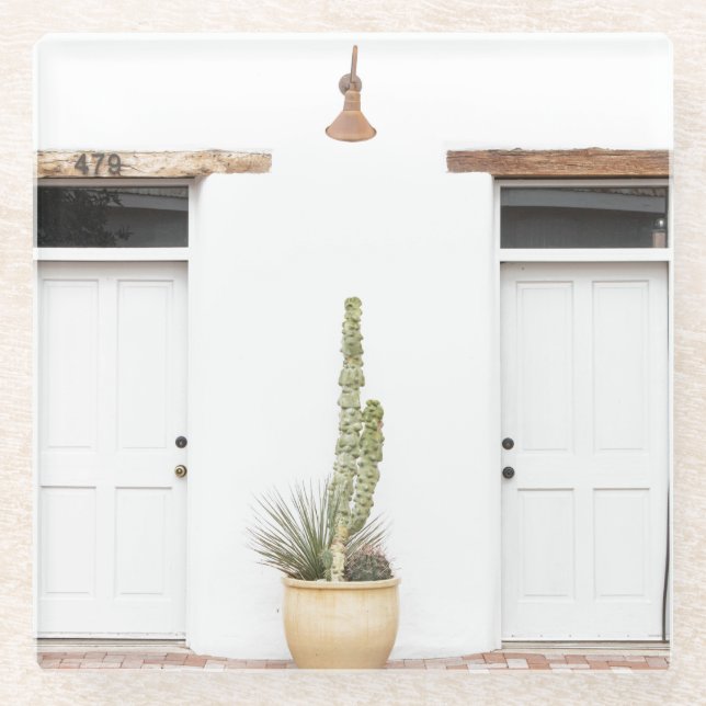 Posavasos De Vidrio Entrada blanca suroeste (Anverso)