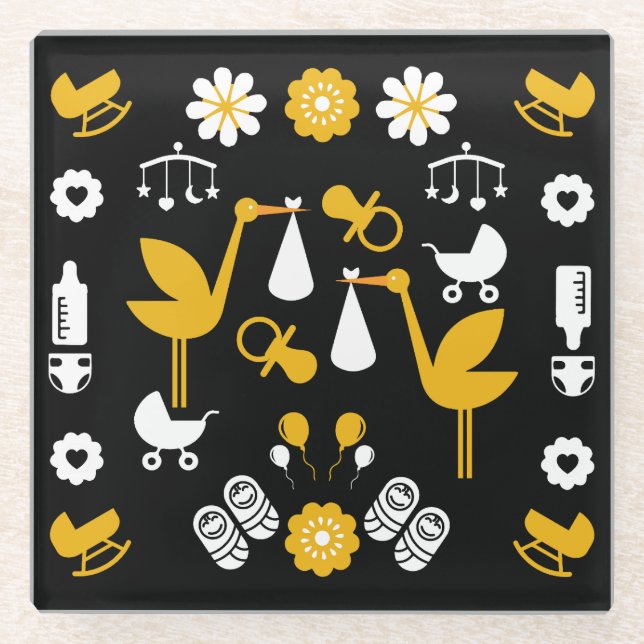 Posavasos De Vidrio Entrega doble sin paro de género (Anverso)