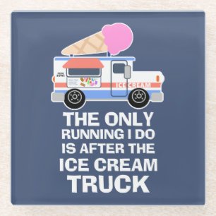 Posavasos De Vidrio Entrenamiento del camión del helado