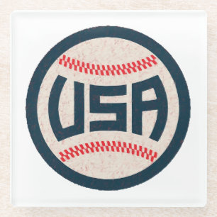 Posavasos De Vidrio Equipo de Béisbol de EE. UU.