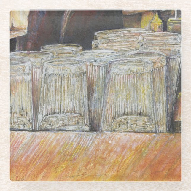 Posavasos De Vidrio Equivalente luminoso de emociones apasionadas (Anverso)