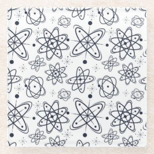 Posavasos De Vidrio Era atómica: Patrones modernos de mediados del sig