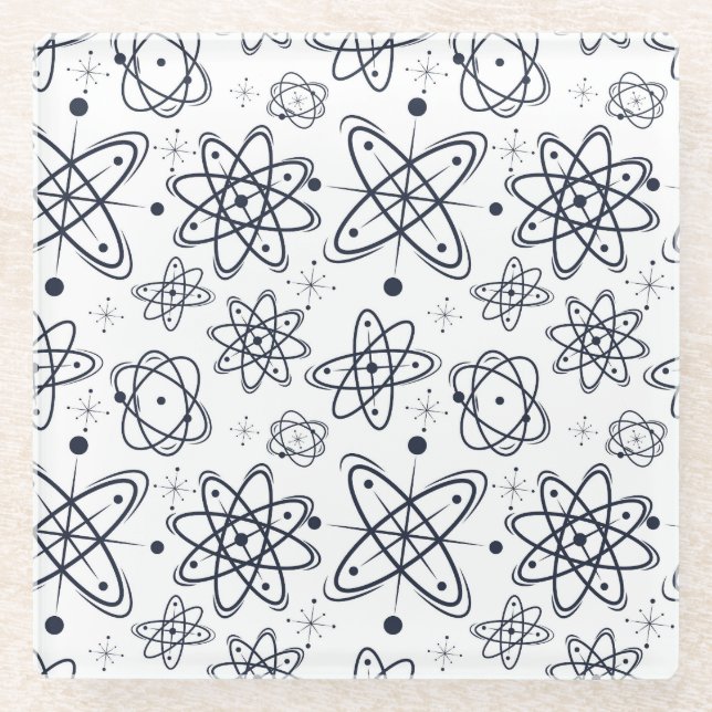 Posavasos De Vidrio Era atómica: Patrones modernos de mediados del sig (Anverso)