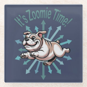 Posavasos De Vidrio Es el Bulldog del tiempo de Zoomie