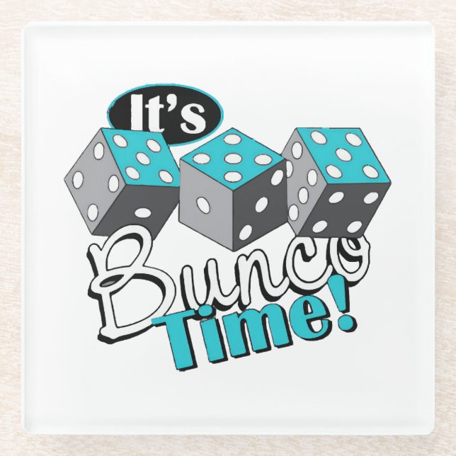 Posavasos De Vidrio ¡Es el momento de Bunco! (Anverso)
