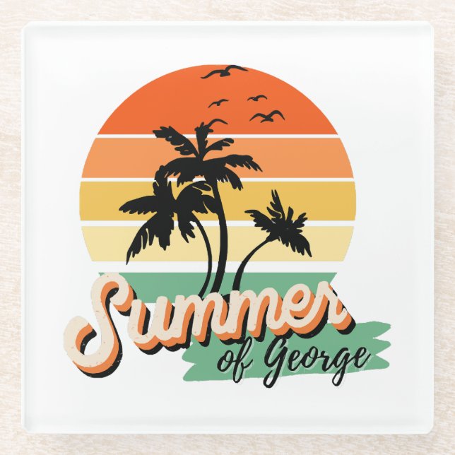 Posavasos De Vidrio Es El Verano De George (Anverso)