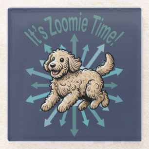 Posavasos De Vidrio Es hora de Zoomie Labradoodle