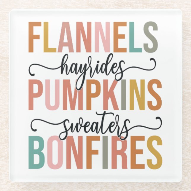 Posavasos De Vidrio Es otoño de nuevo (Anverso)