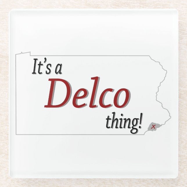 Posavasos De Vidrio Es una cosa de Delco (R) (Anverso)