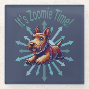 Posavasos De Vidrio Es Zoomie Time Brown Scotty