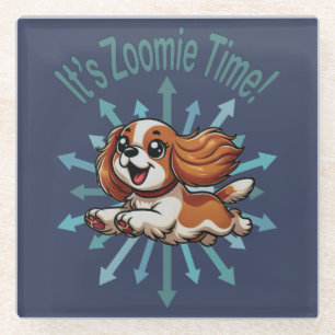 Posavasos De Vidrio Es Zoomie Time Cavalier Spaniel