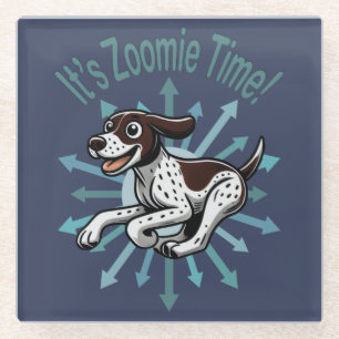Posavasos De Vidrio Es Zoomie Time German Shorthtransmitió Pointer