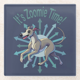 Posavasos De Vidrio Es Zoomie Time Greyhound