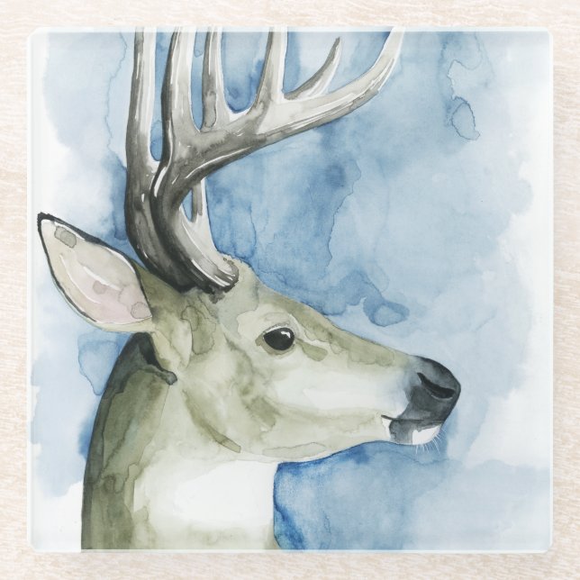 Posavasos De Vidrio Escala de Wandering - Acuarela (Anverso)