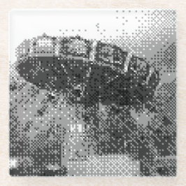 Posavasos De Vidrio escayola de vidrio de viaje con motor de giro pixe