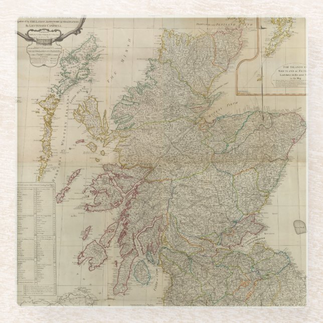 Posavasos De Vidrio Escocia compuesta 2 (Anverso)