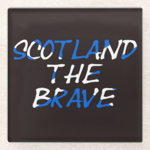 Posavasos De Vidrio Escocia La costa de la bandera valiente